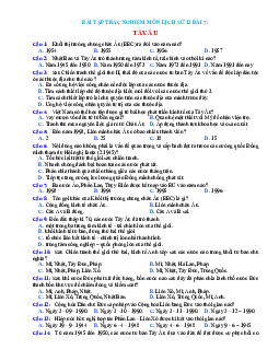 Trắc nghiệm Sử 12 bài 7 có đáp án: Tây Âu