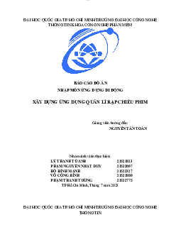 Báo cáo đề tài Movie Ticket App - Nhập môn công nghệ phần mềm | Trường Đại học CNTT Thành Phố Hồ Chí Minh