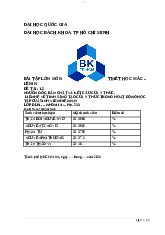 Bài tập lớn Nguồn gốc, bản chất và kết cấu của ý thức: Liên hệ về tính sáng tạo của ý thức trong hoạt động học tập của sinh viên hiện nay - Lịch sử Đảng cộng sản Việt Nam | Trường Đại học Bách khoa Thành phố Hồ Chí Minh