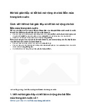 Mở bài gián tiếp và kết bài mở rộng cho bài Bốn mùa trong ánh nước - Tiếng việt 5