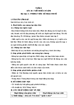 Giáo án Tiếng Việt lớp 4 Tuần 5 | Cánh Diều