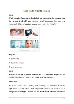 Giải Tiếng Anh 8 Unit 11: Skills 1 | Kết nối tri thức