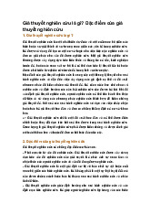 Giả thuyết nghiên cứu là gì? Đặc điểm của giả thuyết nghiên cứu