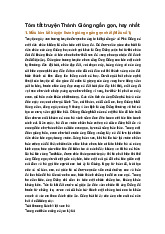 Tóm tắt truyện Thánh Gióng ngắn gọn, hay nhất