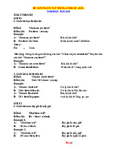 Đề Cương Ôn Tập Học Kỳ 1 Tiếng Anh 4 Global Success 2025-2026 Có Đáp Án