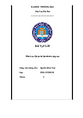 Bài Tập Lớn Quản Trị Tài Chính Nâng Cao | Trường Đại học Thương Mại