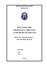 Đề tài số 20: Chế tài đối với hành vi cạnh tranh không lành mạnh môn Luật kinh tế | Trường đại học Mở Hà Nội