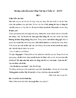 Giải Bài tập cuối tuần lớp 4 môn Tiếng Việt Kết nối tri thức - Tuần 13