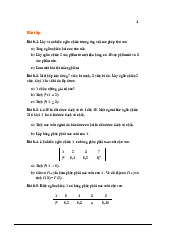 Bài tập ôn tập môn xác suất thống kê| Đại học Kinh tế Quốc Dân