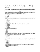 Đáp án thi trực tuyến thanh niên Việt Nam về lí luận chính trị