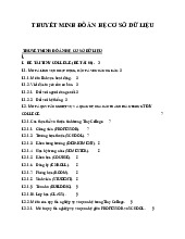 Thuyết minh đồ án Môn Hệ cơ sở dữ liệu | Đại học Xây Dựng Hà Nội