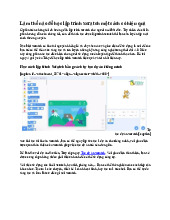 Làm thế nào để học lập trình Scratch một cách có hiệu quả môn Lập trình Game | Học viện Công Nghệ Bưu Chính Viễn Thông