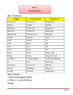 Bài tập chuyên sâu Tiếng Anh 3 unit 13 This is my house (có lời giải chi tiết)