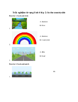 Trắc nghiệm từ vựng Unit 4 lớp 2: In the countryside | Tiếng Anh 2 Global Success