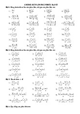 CHỦ ĐỀ phân thức đại số