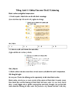 Giải Unit 5 Listening | Tiếng Anh 11 Global Success