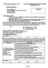 Đề Thi HSG Tiếng Anh 12 Sở GD Cà Mau 2025-2026 Có File Nghe Đáp Án