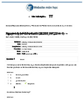 Bài kiểm tra thứ nhất (2223II_INT2214_1) - Nguyên lý hệ điều hành (11/03/2023). Môn Nguyên lý hệ điều hành (UET) | Trường Đại học Công nghệ, Đại học Quốc gia Hà Nội.