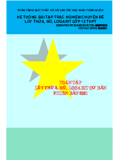 Toàn tập lũy thừa, mũ và logarit cơ bản