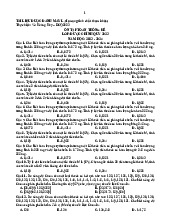 Ôn tập toán thống kê | Đại học Y Dược Thành phố Hồ Chí Minh