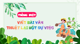 Giáo án điện tử  Tiếng Việt 4 KNTT -  Kết Nối Tri Thức:  TUẦN 26: VIẾT BÀI VĂN THUẬT LẠI MỘT SỰ VIỆC.