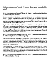 Write a paragraph of about 70 words about your favourite film Lớp 7