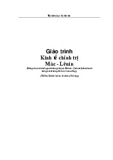Giáo trình kinh tế chính trị - Mác lê nin | Trường Đại học Ngoại Thương