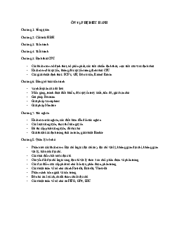 Đề cương ôn tập "Hệ điều hành" (có đáp án).