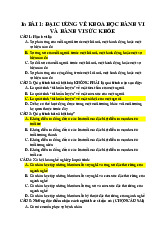 Trắc nghiệm Y đức và khoa học hành vi | Đại học Y khoa Phạm Ngọc Thạch