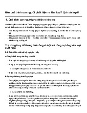 Nêu quá trình con người phát hiện ra kim loại? Lịch sử lớp 6