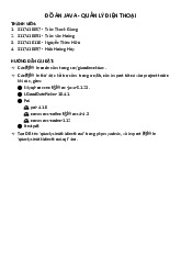 Đồ án JAVA quản lý điện thoại môn Công nghệ thông tin  | Trường đại học kinh doanh và công nghệ Hà Nội