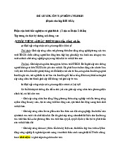 Đề cương ôn tập Môn Chủ nghĩa xã hội khoa học | Đại học Kinh Tế Quốc Dân