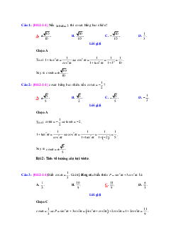 Bài tập trắc nghiệm tích vô hướng của hai vectơ và ứng dụng có lời giải chi tiết