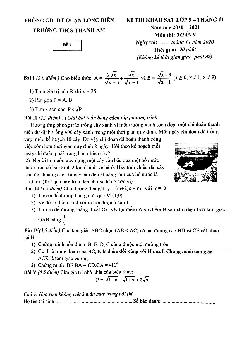 Đề khảo sát Toán 9 tháng 11 năm 2020 trường THCS Thanh Am – Hà Nội