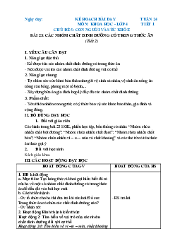 Giáo án Khoa học lớp 4 Tuần 24 | Chân trời sáng tạo