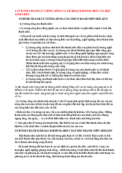Sự hình thành lí tưởng sống của thanh niên mới lớn | Đại học Sư Phạm Hà Nội