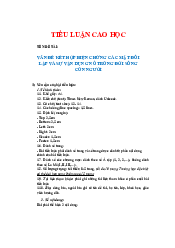 Tiểu luận cao học: Vấn đề kết hợp biện chứng các mặt đối lập và sự vận dụng nó trong đời sống con người | Đại học công nghệ Sài Gòn