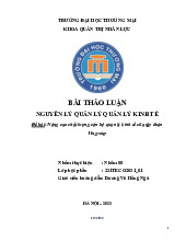 Nâng cao chất lượng cán bộ quản lý kinh tế của tập đoàn Vingroup | Bài thảo luận Quản lý kinh tế