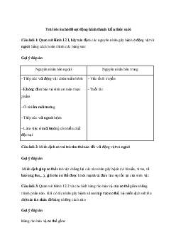 Giải Sinh học 11 Bài 12: Miễn dịch ở động vật và người | Chân trời sáng tạo