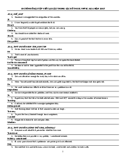 Chuyên đề bài tập viết lại câu trong các đề thi OLYMPIC 304 năm 2007