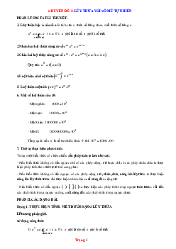 Chuyên đề lũy thừa với số mũ tự nhiên Toán 6 (có lời giải chi tiết)