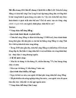 Giải SGK Lịch sử và địa lý 8 chủ đề chung 1: Văn minh châu thổ sông Hồng và sông Cửu Long | Chân trời sáng tạo