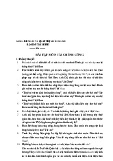 Bài tập môn tài chính công | Trường Học Viện nông nghiệp Việt Nam