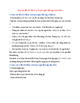 Soạn bài Hồ Chí Minh và Tuyên ngôn Độc lập | Ngữ Văn 6 Cánh Diều tập 1