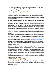 Tai nạn giao thông là gì? Nguyên nhân, ví dụ tai nạn giao thông