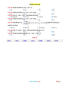 Trắc nghiệm min max tổng hợp công thức lượng giác lớp 11 (có đáp án)