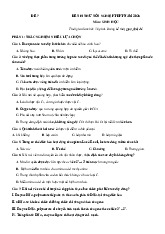 Đề thi thử tốt nghiệp THPT 2025 môn Sinh học bám sát đề minh họa - Đề 7