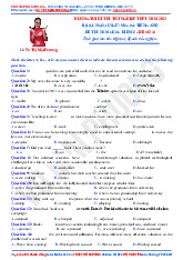 (Cô Vũ Mai Phương) Hướng Tới Kì Thi Tốt Nghiệp THPT 2023 - Đề Nắm Chắc Điểm 8 - Đề Số 14 - Tài liệu tổng hợp