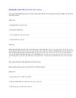 Đề cương trắc nghiệm kiểm toán tài chính 1 | Trường Đại học Kinh tế Quốc dân