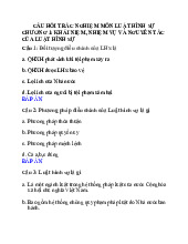 Câu hỏi trắc nghiệm môn luật hình sự | Đại học Nội Vụ Hà Nội